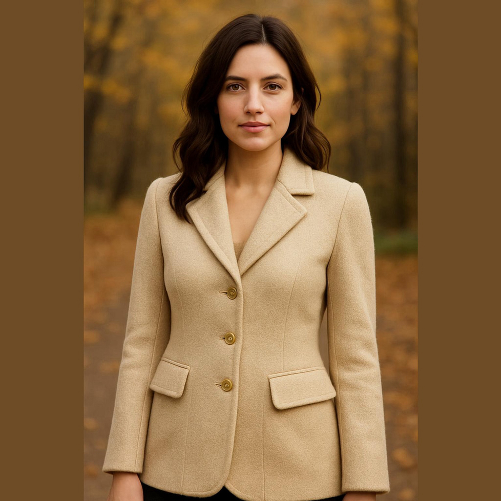 Escada Vintage New Wool Rabbit Angora Blend Jacket Size 34